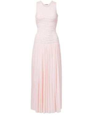 Jil Sander Shirred Maxi Dress - Pink
