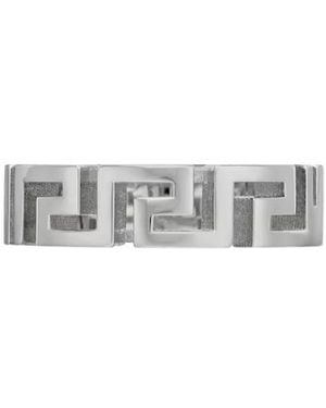Versace Greek Pattern Ring - White