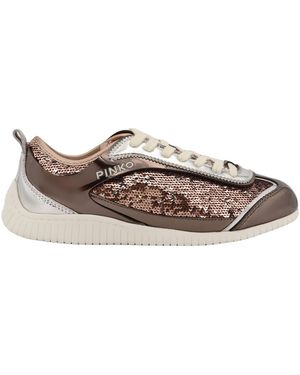 Pinko Reby 10 Trainers With Sequins - Brown