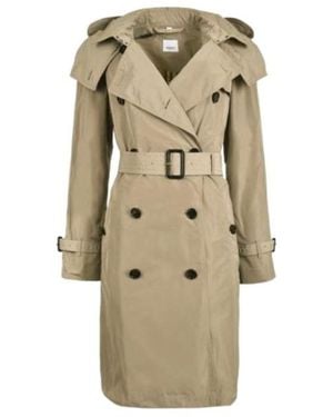 Burberry Long-Sleeved Windbreaker - Natural