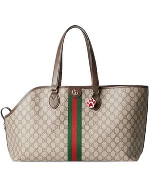 Gucci Gg Monogram Medium Pet Tote Bag - Natural