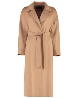 Max Mara Belt Coat - Natural