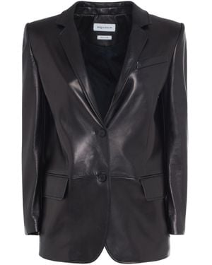 McQueen Single Breasted Jacket - Black