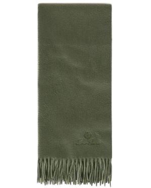 Loro Piana Grande Unita Fringed Scarf - Green
