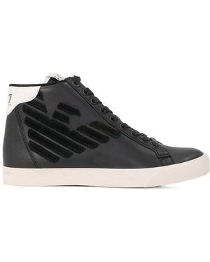 EA7 High-Top Lace-Up Casual Trainers - Black