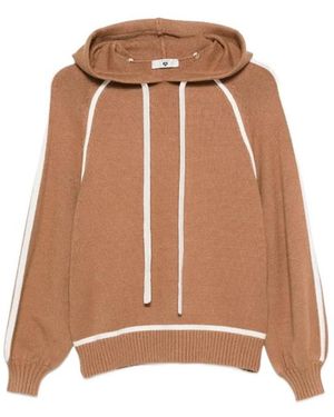 Twinset Hooded Knit Sweater - Brown