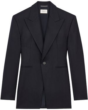 Saint Laurent Single-Breasted Jacket - Blue
