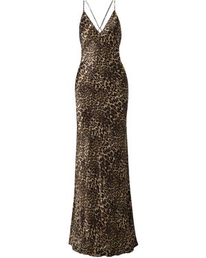 Nili Lotan Ira Leopard-Print Silk-Charmeuse Gown - Brown