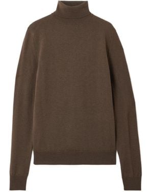 Frankie Shop Eve Merino Wool Turtleneck Jumper - Brown