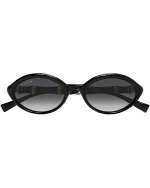 Gucci Eyewear Oval Frame Sunglasses - White