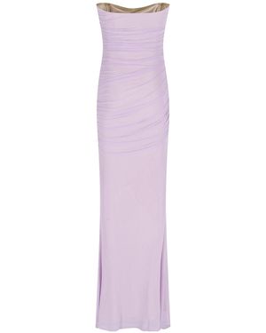 retroféte Draped And Ruched Dress - Purple