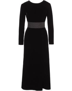 Emporio Armani Fitted Long Dress - Black