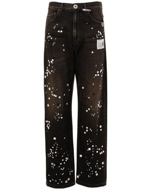 Maison Mihara Yasuhiro Embellished Denim Pants - Black