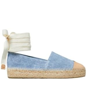 Tory Burch Cap-Toe Espadrilles - Blue