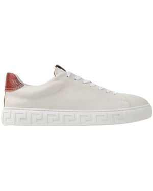 Versace Greca Lace-Up Trainers - White