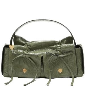 Acne Studios Drawstring Gathered Shoulder Bag - Green