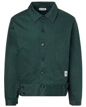 Bode Knolly Brook Cotton Twill Jacket - Green