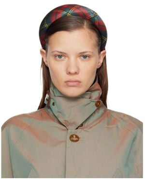 Vivienne Westwood Checkered Wide Headband - Green