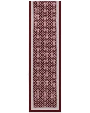 Ferragamo Logo Knitted Scarf - Purple