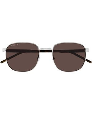 Gucci Eyewear Rectangular Metal Sunglasses - Multicolor