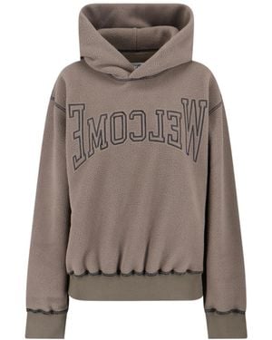 MM6 by Maison Martin Margiela Long-Sleeved Hoodie - Brown