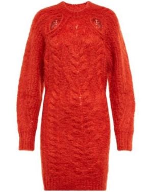 Isabel Marant Dalima Mohair-Blend Minidress - Red