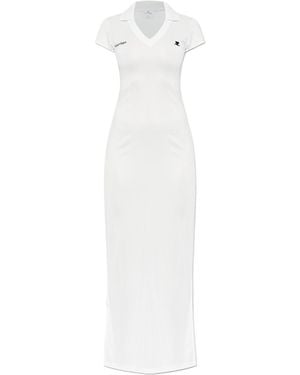Courreges Short Sleeve Dress - White