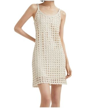 Brunello Cucinelli Crochet-Knit Dress - White
