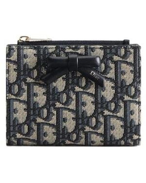 Dior Oblique Bow Dahlia Wallet - Black