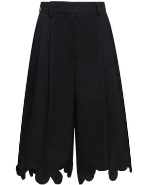 Marni Hem Detailed Wide-Leg Pants - Black