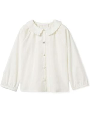 Gucci Baby Cotton Shirt - White