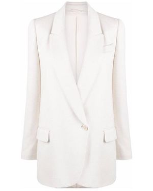 Brunello Cucinelli Single-Breasted Tailored Blazer - White