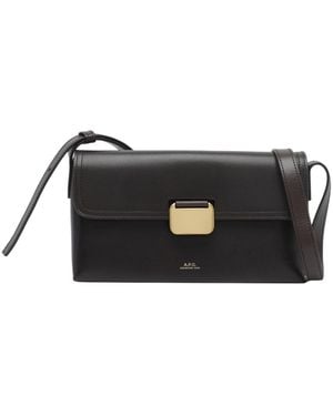 A.P.C. Flap Shoulder Bag - Black