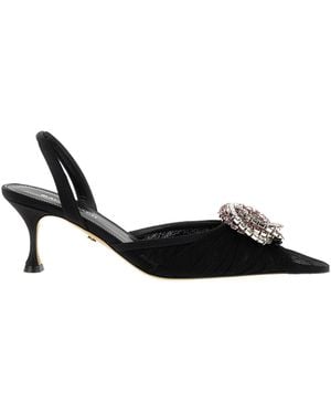 Mach & Mach Mach Mach Cosmic Slingback Court Shoes - Black