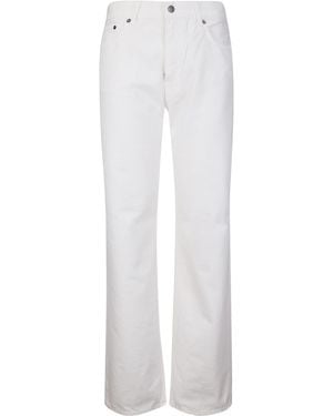 Haikure Logo Patch Wide-Leg Jeans - White