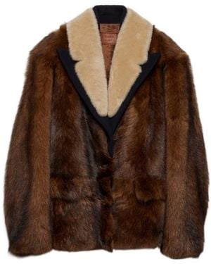 Prada Shearling Coat - Brown