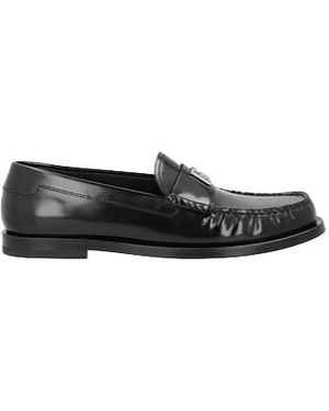 Dolce & Gabbana Minimalist Patentleather Loafers - Black