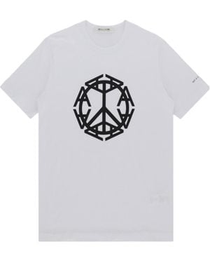 1017 ALYX 9SM Peace Sign Logo-Print T-Shirt - White