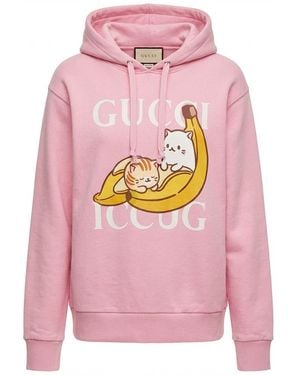 Gucci X Bananya Printed Hoodie - Pink