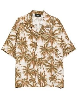 Amiri Palm Printed Shirt - Metallic