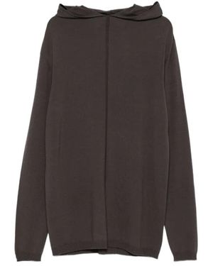 Rick Owens Wool Hoodie - Brown