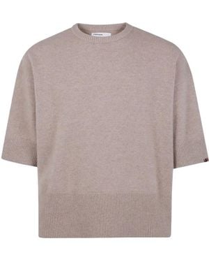 Extreme Cashmere Short-Sleeved Pullover - Grey