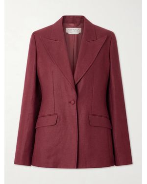 Gabriela Hearst Leiva Linen-Twill Blazer - Red