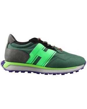 Hogan H601 Lace-Up Trainers - Green