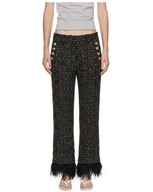 Marissa Chiara Sequined Trousers - Black
