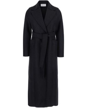 Harris Wharf London Maxi Belted Coat - Black