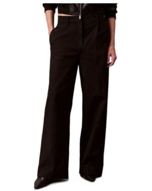 Calvin Klein Casual Trousers With Belt Loops - Black