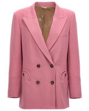 Blazé Milano Double-Breasted Blazer - Pink