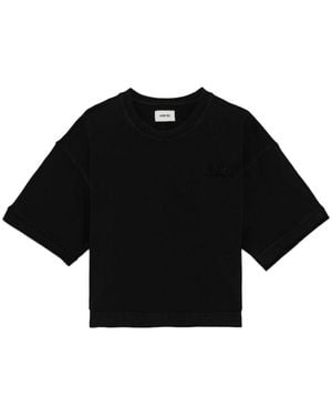 Autry Cropped T-Shirt - Black
