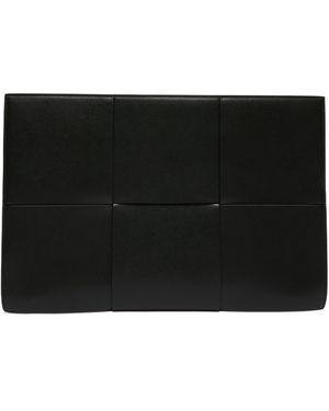 Bottega Veneta Logo Briefcase - Black